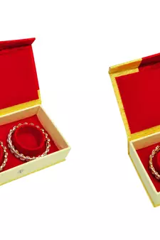 atorakushon Golden Bangel Storage Box Organiser Easy to Carry Pack of 2