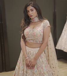 Ivory Hand Embellished Lehenga and Blouse