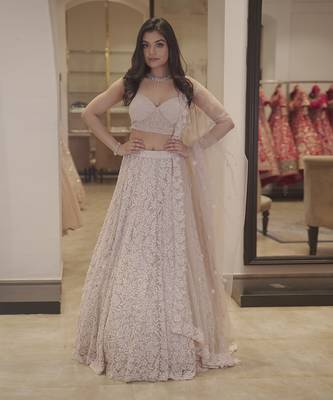 Blush Pink Net Lehenga 1