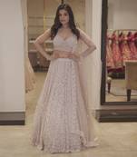 Blush Pink Net Lehenga