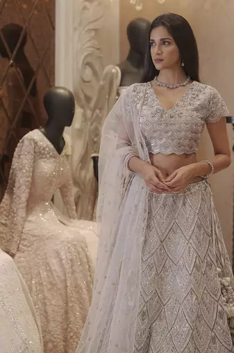 Lilac Heavenly Sequence Lehenga 