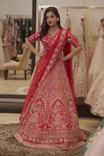 Red Lehenga And Blouse 