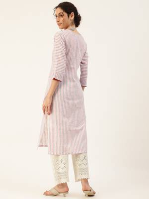 White embroidered cotton cotton-kurtis 4