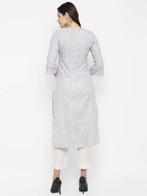 White embroidered cotton cotton-kurtis 4