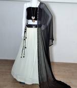 NEW DESIGNER TREDITONAL WEAR  GORGATE AND  velvet CHOLI    WITH  Nazmin  DUPATTA