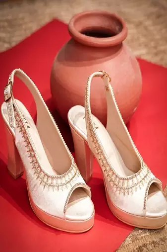 Chaap (Hand Embroidered Blocks Heels)