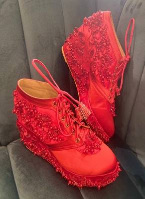 Sneaker Wedge Red Cinderella 3