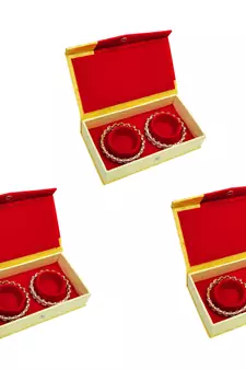 atorakushon Golden Bangel Storage Box Organiser Easy to Carry Pack of 3