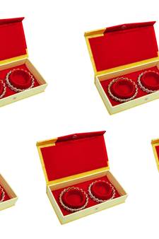 atorakushon Golden Bangel Storage Box Organiser Easy to Carry Pack of 5