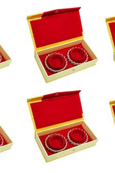 atorakushon Golden Bangel Storage Box Organiser Easy to Carry Pack of 6