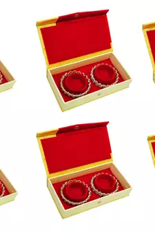 atorakushon Golden Bangel Storage Box Organiser Easy to Carry Pack of 6