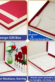 atorakushon Satin Jewellery Organizer Necklaces Locker Box for Women and Girls for Earring Ring Travel Storage (Maroon)