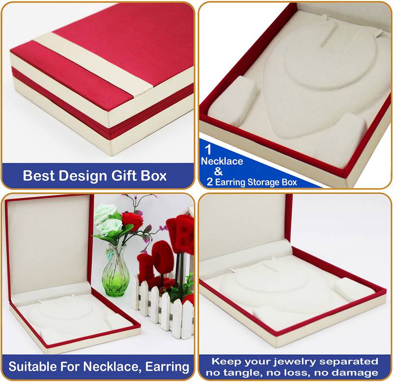 atorakushon Satin Jewellery Organizer Necklaces Locker Box for Women and Girls for Earring Ring Travel Storage (Maroon)