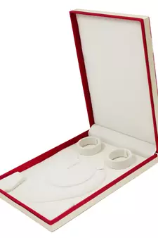 atorakushon Satin Jewellery Organizer Necklaces Locker Box for Women and Girls for Earring Ring Travel Storage (Maroon)