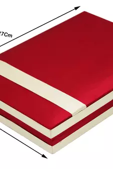 atorakushon Satin Jewellery Organizer Necklaces Locker Box for Women and Girls for Earring Ring Travel Storage (Maroon)