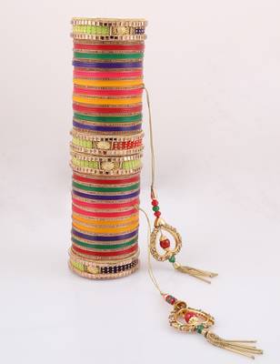 Hand Painted Hand Made Traditional Elegant Designer Multi Full Bridal Chura Chuda Set 1