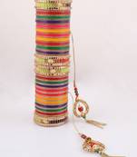 Hand Painted Hand Made Traditional Elegant Designer Multi Full Bridal Chura Chuda Set