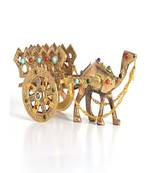 Gemstone Studded Pure Brass Camel Handicraft -184