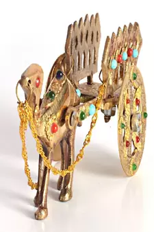 Gemstone Studded Pure Brass Camel Handicraft -184