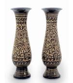 Golden Meenakari Work Flower Vase Pair Gift -201