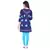Navy Blue Cotton Bandhej Design Kurti