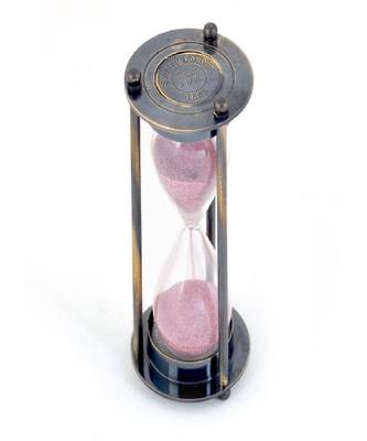 Real Antique Brass Royal 3 Minute Sand Timer 281 2