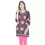Gray Cotton Bandhej Design Kurti