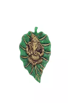 Lord Ganesha on Green Leaf