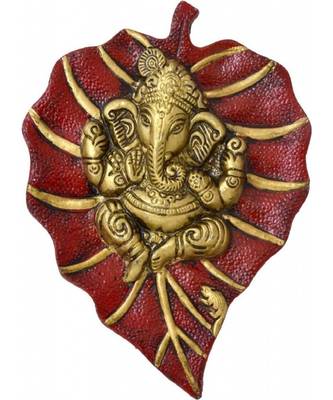 Lord Ganesha on Red Leaf 1