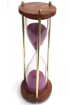 Wooden and Brass Sand Timer Hour Glass Sandglass Antique Nautical Decor