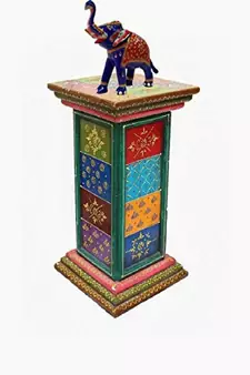 Antique Metal Handmade Big Meenakari Trunk Up Elephant Showpiece