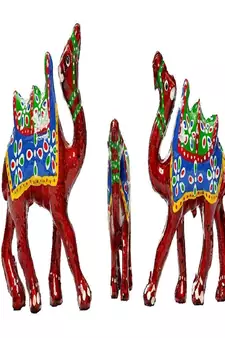 Handcrafted Set of 3 Showpiece Camel for Decoration and Gift Purpose