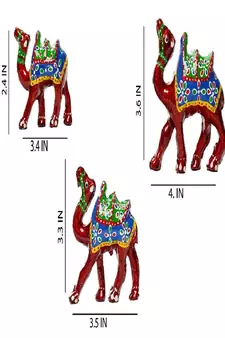 Handcrafted Set of 3 Showpiece Camel for Decoration and Gift Purpose