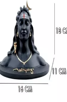 Adiyogi Shiv Shankar Murti Statue for Car Dashboard, Pooja Mandir and Home Decor
