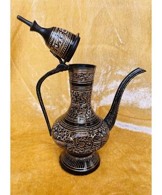 Antique Brass Surai for Home | Brass Black and Golden Design Surahi 1