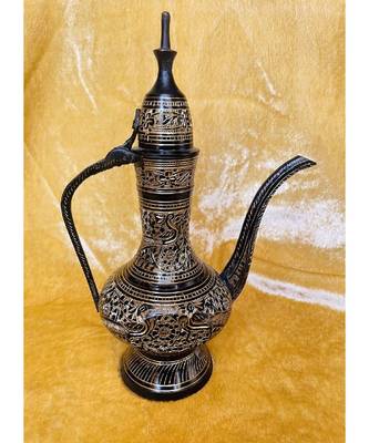 Antique Brass Surai for Home | Brass Black and Golden Design Surahi 2