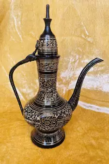 Antique Brass Surai for Home | Brass Black and Golden Design Surahi