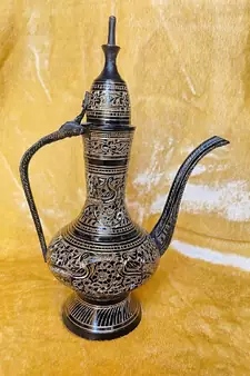 Antique Brass Surai for Home | Brass Black and Golden Design Surahi