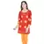 Red Cotton Bandhej Design Kurti