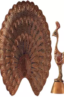 Handcrafted Brass Peacock Showpiece
