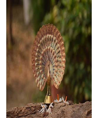 Handcrafted Brass Peacock Showpiece 4