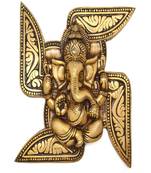 Brass Ganesha Swastika Wall Hanging