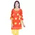 Orange Cotton Bandhej Design Kurti