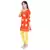 Orange Cotton Bandhej Design Kurti