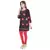 Black Cotton Bandhej Design Kurti