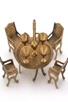 Buy Brass Dining Raja Set n Get Brass Canon Free