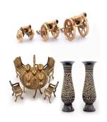 Flower Vase Pair Maharaja Table n 3 Cannons Combo 355