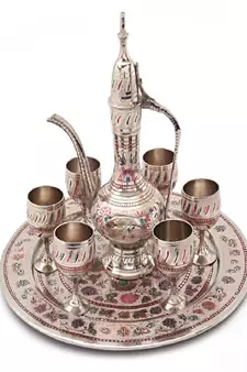 Pure Brass Antique Royal Wine Set Handicraft -155