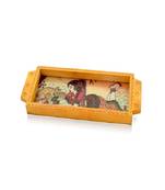 Jaipuri Gemstone Painted Wooden Serving Tray 338