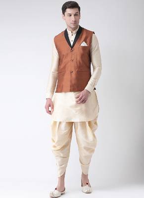 DEYANN Copper Color Solid Nehru Jacket 5